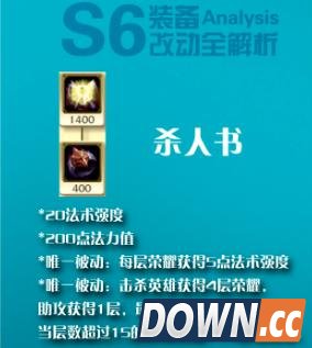 S6装备改动杀人书可叠加30层