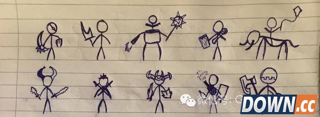 lol外国玩家手绘全英雄火柴人