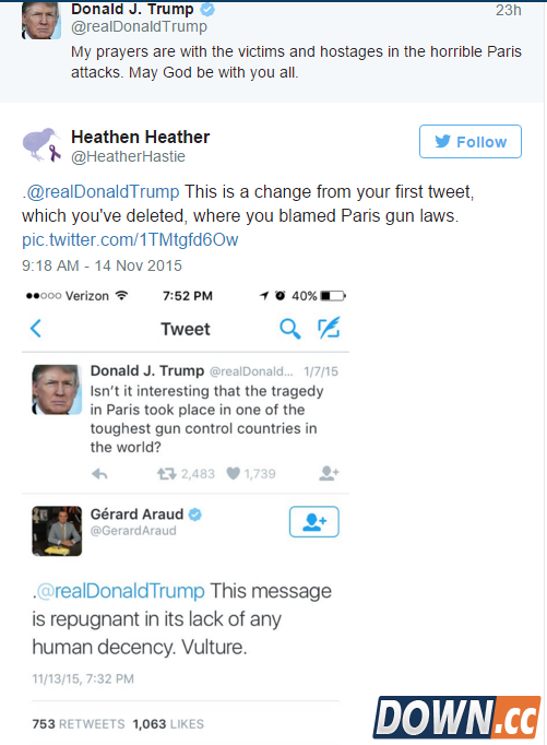 巴黎暴恐事件后推特流传的几大谣言