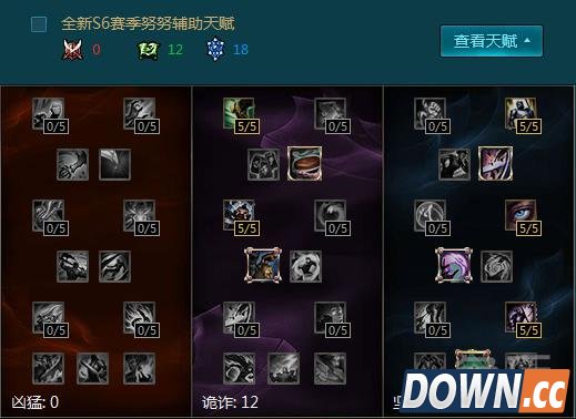 S6努努打野天赋加点图