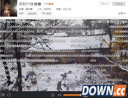 阿科哥直播户外雪景引南方人围观