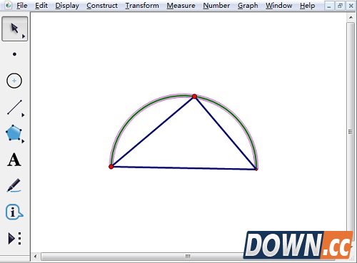 怎么用几何画板画半圆