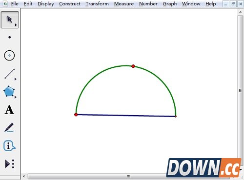 怎么用几何画板画半圆