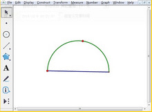 几何画板怎样画半圆 几何画板画半圆图文教程
