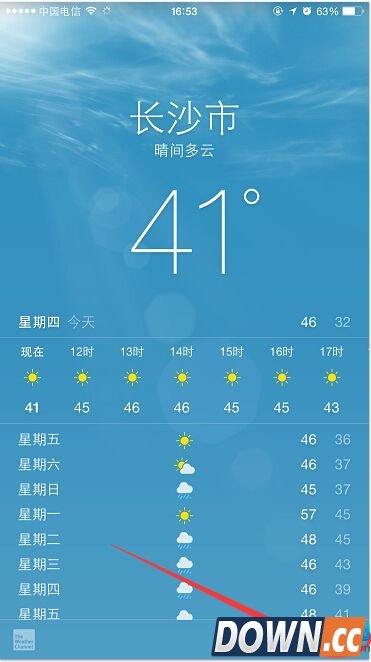 iphone天气怎么删除城市