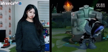 韩国女主播模仿lol一下跳舞动态图