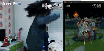 韩国女主播模仿lol一下跳舞动态图