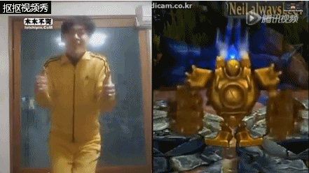 lol韩国男主播模仿英雄跳舞