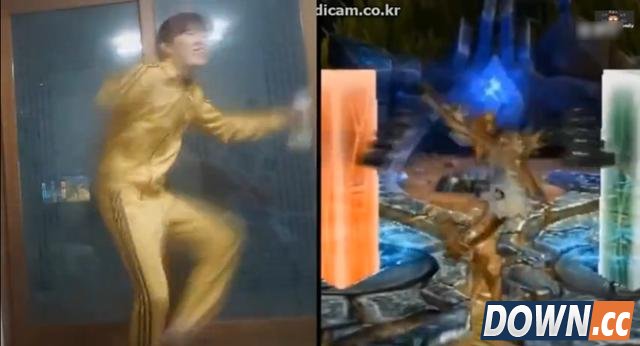 lol韩国男主播模仿英雄跳舞