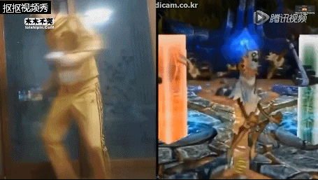 lol韩国男主播模仿英雄跳舞