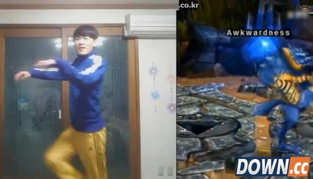 lol韩国男主播模仿英雄跳舞