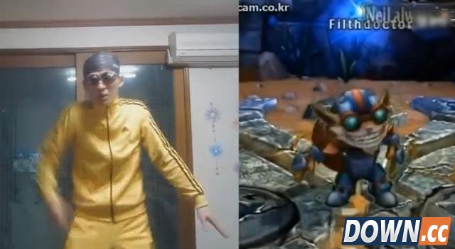 lol韩国男主播模仿英雄跳舞