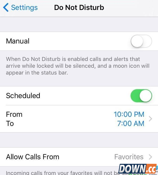 为勿扰模式设定计划时间