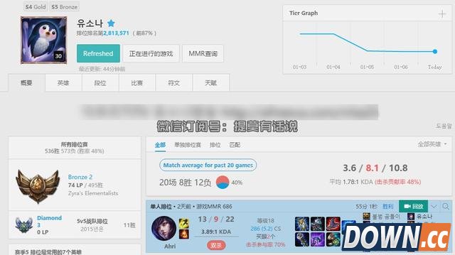 LOL韩国青铜女主播与KOO选手单排还是输