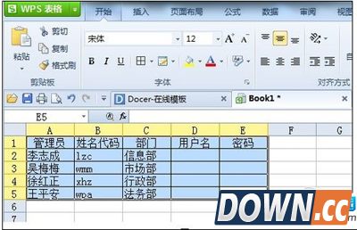 怎么用wps快速生成账户密码