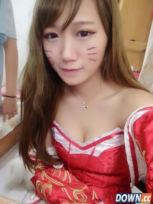 LOL台湾大师女主播蝴蝶cos阿狸打排位