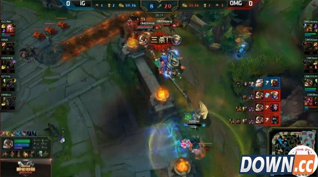 OMG对阵IG淘宝权冠军上演打野带你飞