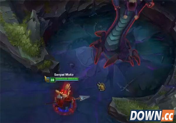 LOL测试服赵信3级单挑小龙