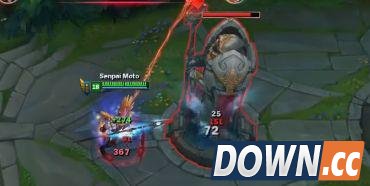 LOL测试服赵信3级单挑小龙