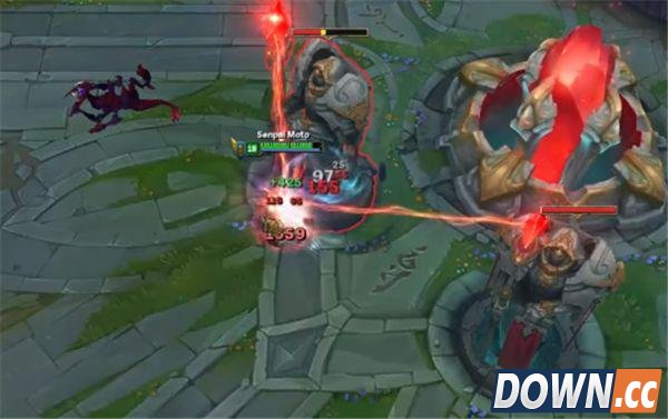 LOL测试服赵信3级单挑小龙