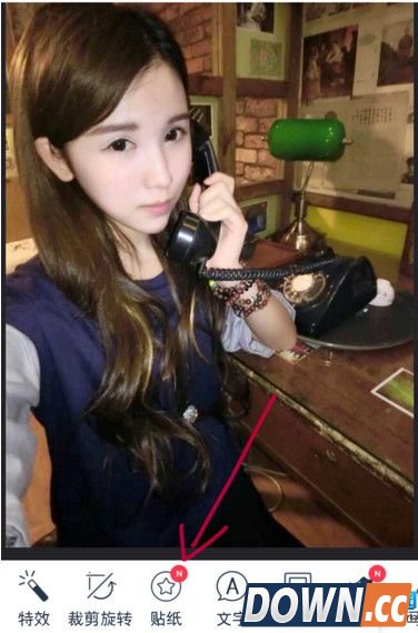 天天P图萌萌哒贴纸玩法教程