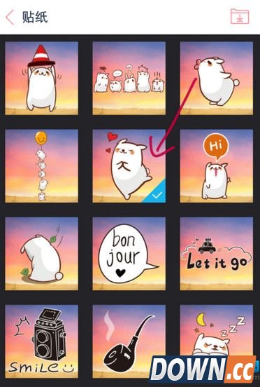 天天P图萌萌哒贴纸玩法教程