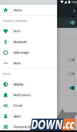 安卓7.0设置菜单界面图
