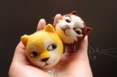 微博网友自制doge狗喵喵表情毛毡版