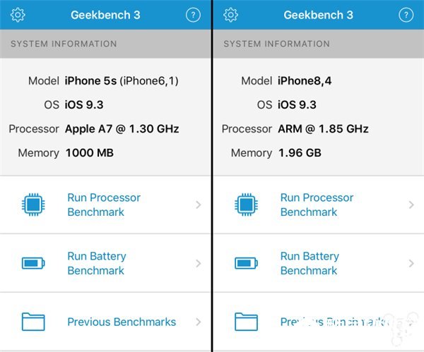 iPhone SE/5s运行速度PK：A9+2GB内存有多大优势？