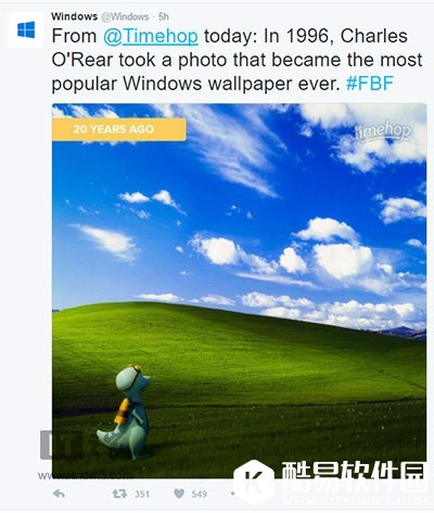 蓝天白云绿草地，Windows XP经典桌面壁纸今天20岁生日