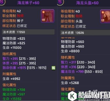 龙之谷海龙套装属性 各职业海龙套装属性一览