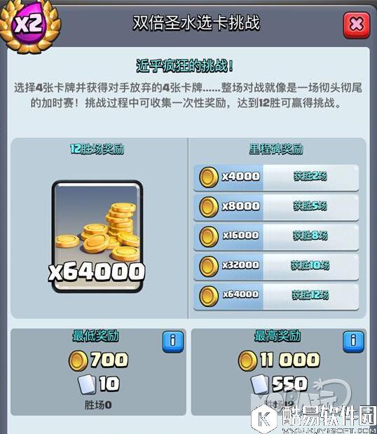 一大波金币奖励 皇室战争双倍圣水选卡挑战活动