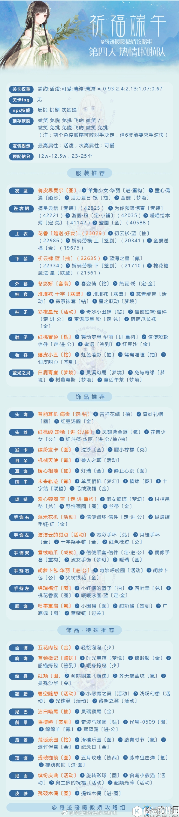 奇迹暖暖热情啦啦队高分搭配