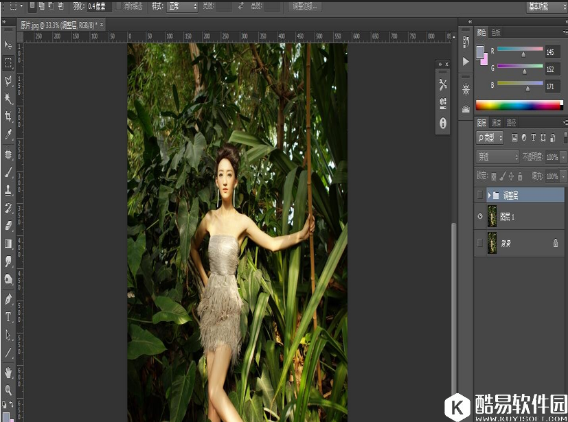 Photoshop调出顺光下的美女照片古典肤色效果