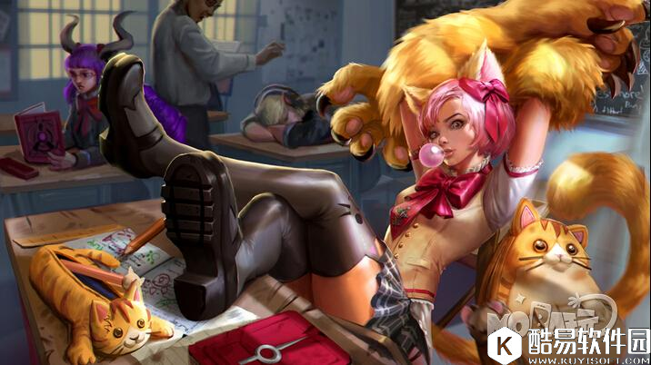 虚荣萌猫柯思卡 学院皮肤来啦！