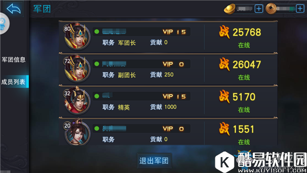 马踏千军军团详解