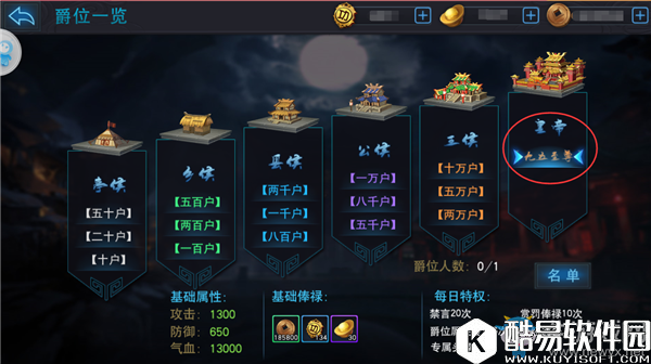 马踏千军爵位详解