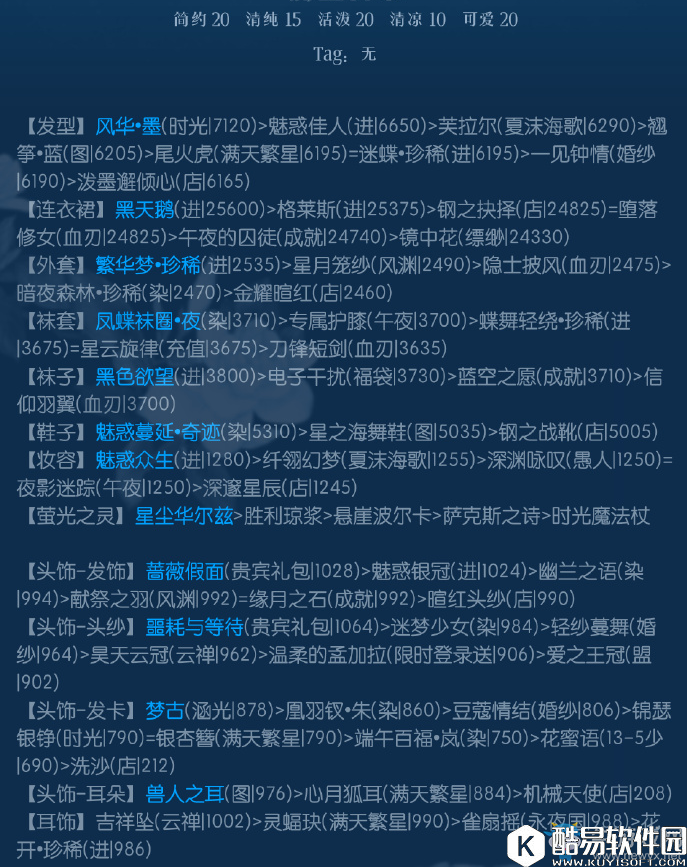 奇迹暖暖一身优雅成熟的装扮高分搭配