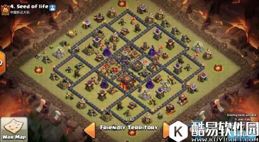 部落冲突10本新版菊花阵推荐 矿工过来必中弹簧