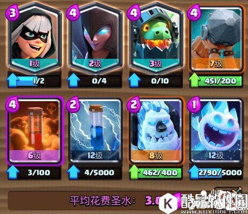 皇室战争天梯卡组推荐 7月天梯挑战卡组