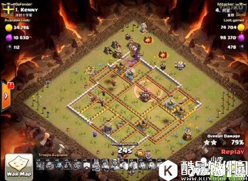 部落冲突11本阵三星打法 幻象狗球流