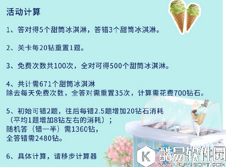 奇迹暖暖缤纷夏日之约需要多少甜筒冰淇淋