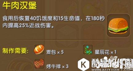 迷你世界牛肉汉堡合成表详情 牛肉汉堡怎么获得