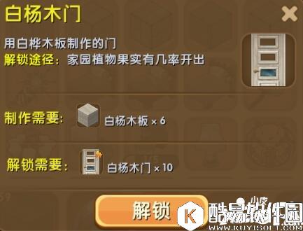 迷你世界白杨木门怎么解锁 白杨木门合成表详情