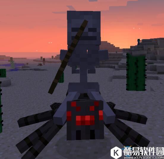 我的世界手游怎么遇到蜘蛛骑士