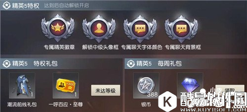 荒野行动精英系统详解 精英系统特权礼包有哪些