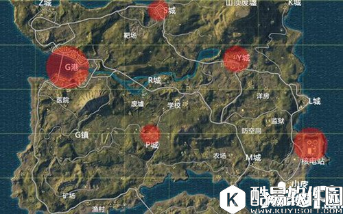 绝地求生刺激战场P城地图详解 跳伞的最佳选择