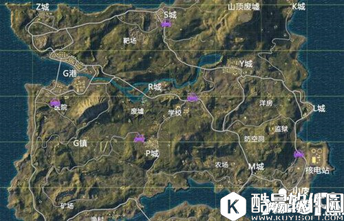 绝地求生刺激战场P城地图详解 跳伞的最佳选择