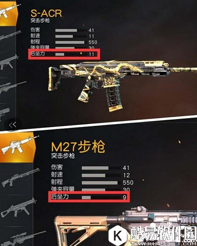 荒野行动M27和S-ACR哪把枪好 M27和S-ACR对比